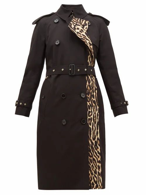Burberry - Bridstow Leopard-print Cotton Trench Coat - Womens - Leopard
