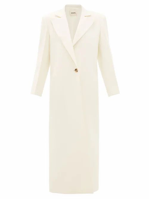 Khaite - Rania Single-breasted Overcoat - Womens - Ivory