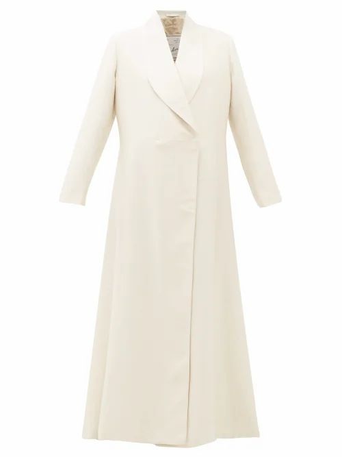 Giuliva Heritage Collection - The Angelica Herringbone-weave Cotton-blend Coat - Womens - Ivory