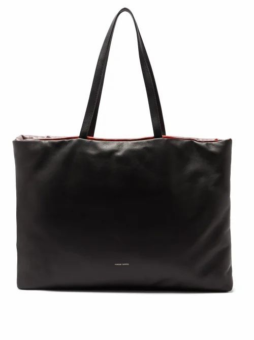 Mansur Gavriel - Pillow Reversible Padded Leather Tote Bag - Womens - Black Multi
