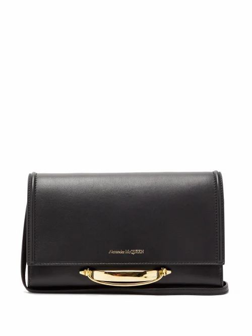 Alexander Mcqueen - Small Story Leather Clutch - Womens - Black Multi