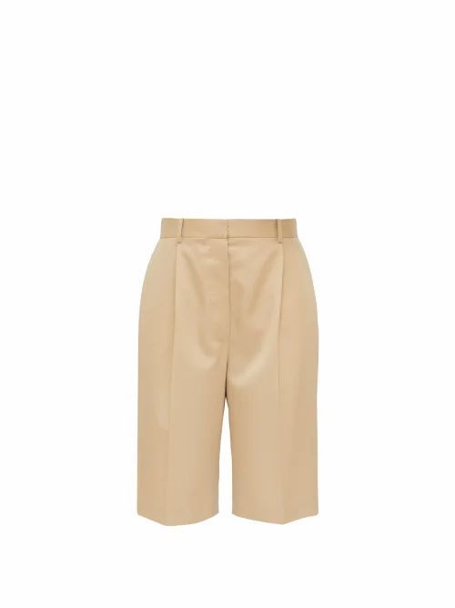The Row - Marco High-rise Twill Shorts - Womens - Beige