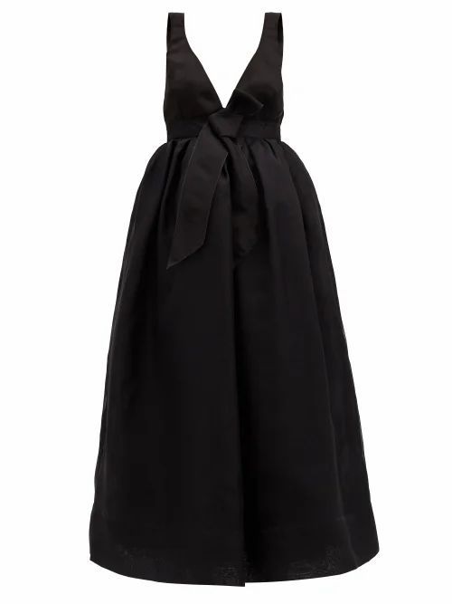 Brock Collection - Rella Bow Silk-organza Gown - Womens - Black