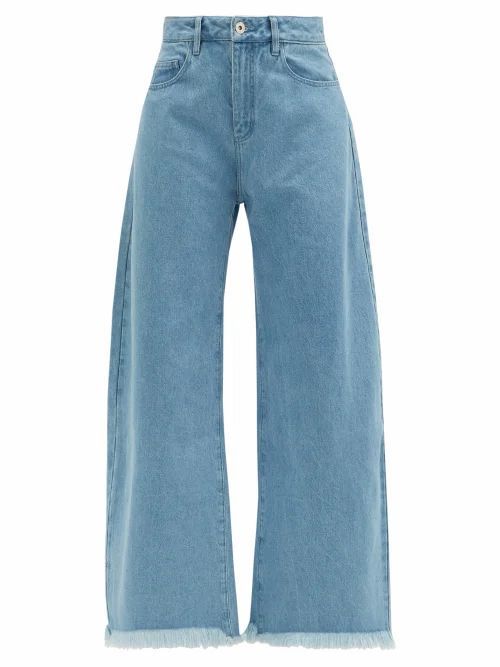 Marques'almeida - High-rise Wide-leg Jeans - Womens - Denim