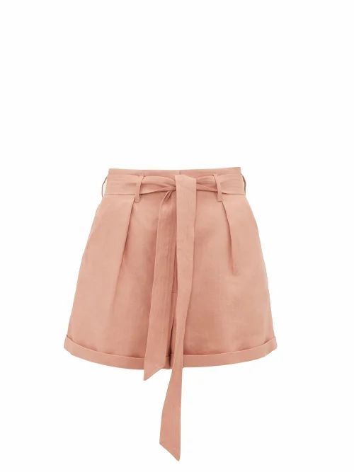 Loup Charmant - Tellin Linen Shorts - Womens - Pink