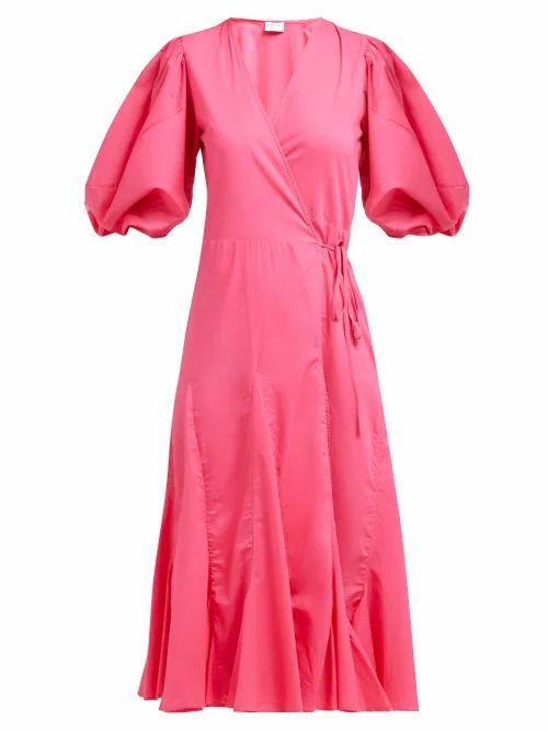 Rhode - Fiona Cotton Wrap Dress - Womens - Pink
