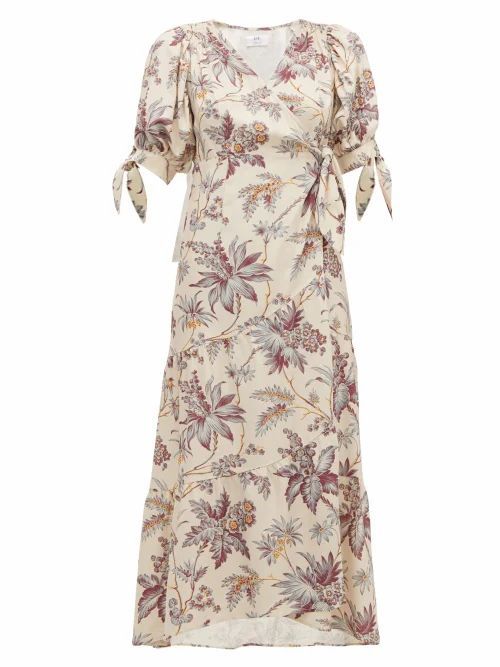 Sir - Avery Floral-print Silk Wrap Dress - Womens - Multi