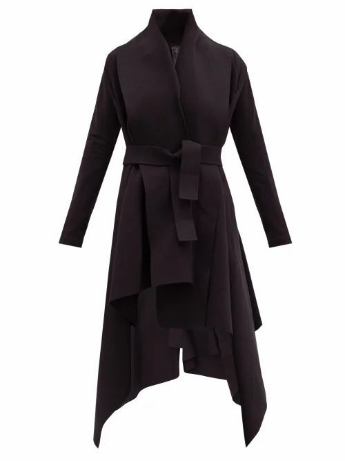 Norma Kamali - Asymmetric Cotton-blend Coat - Womens - Black