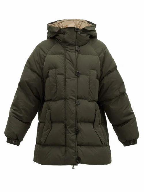 Moncler - Nedaade Down-filled Quilted-shell Parka - Womens - Khaki