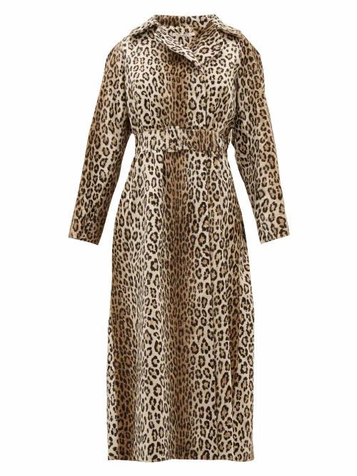 Emilia Wickstead - Jill Double-breasted Leopard-print Coat - Womens - Leopard