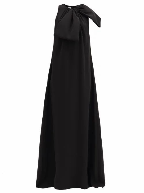 Bow-embellished Silk Cady Couture Gown - Womens - Black