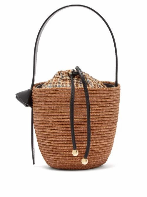 Cesta Collective - Leather-handle Sisal Basket Bag - Womens - Brown Multi