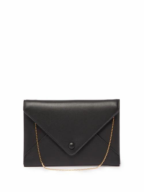 The Row - Envelope Small Leather Clutch - Womens - Black