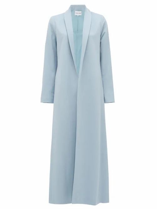 Michelle Waugh - The Chloe Shawl-lapel Cashmere Coat - Womens - Light Blue