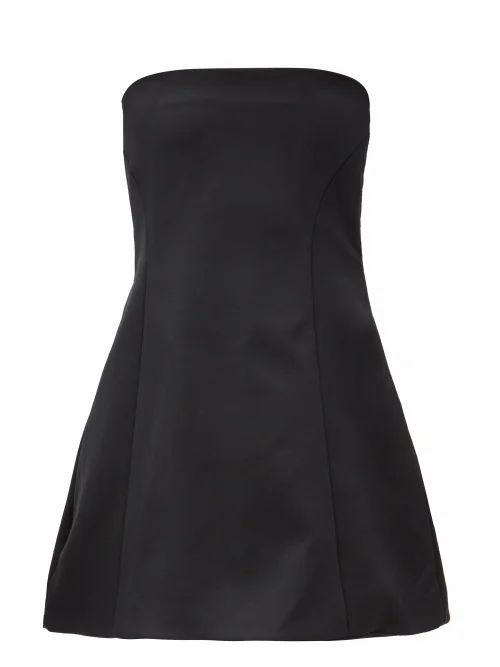 Khaite - Ginger Bandeau Structured Mini Dress - Womens - Black