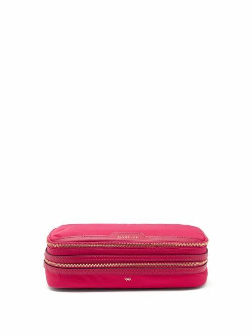 Anya Hindmarch - Make-up Zipped Recycled-fibre Pouch - Womens - Pink