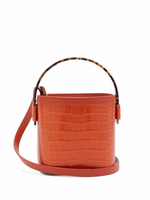 Nico Giani - Adenia Mini Croc-effect Leather Bucket Bag - Womens - Orange