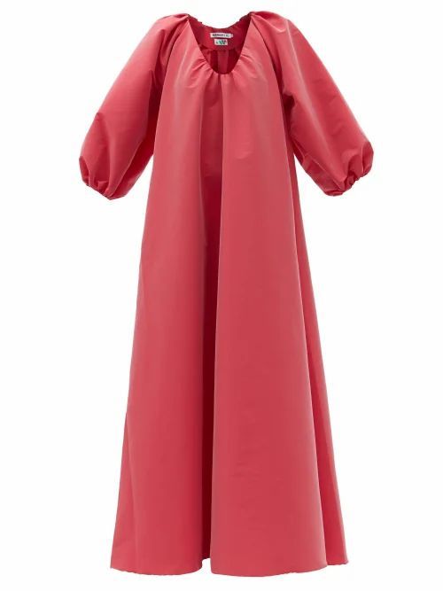 Bernadette - George Balloon-sleeve Taffeta Dress - Womens - Red