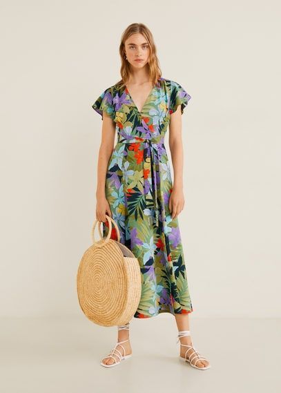 Crossover tropical dress