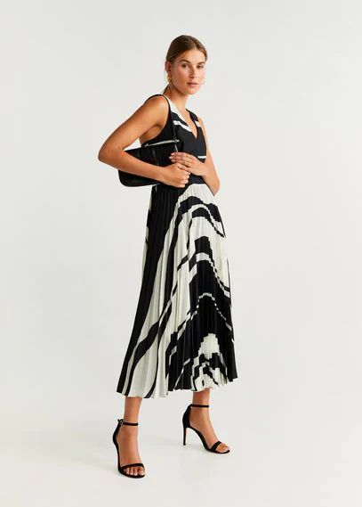 Pleated midi dress