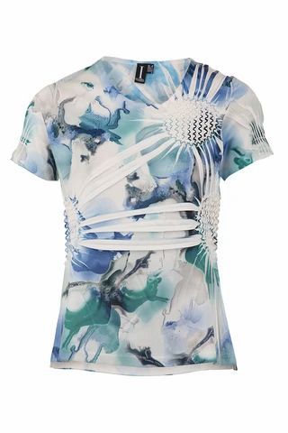 Blurred Abstract Print Top