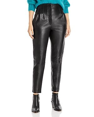 Leather High Rise Pants