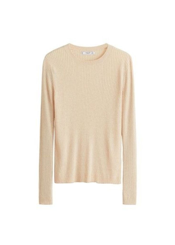 Ribbed fine-knit sweater