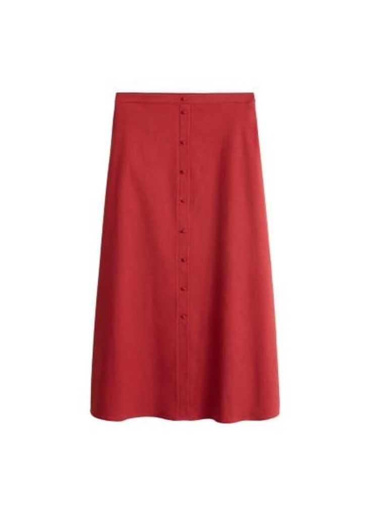 Button long skirt