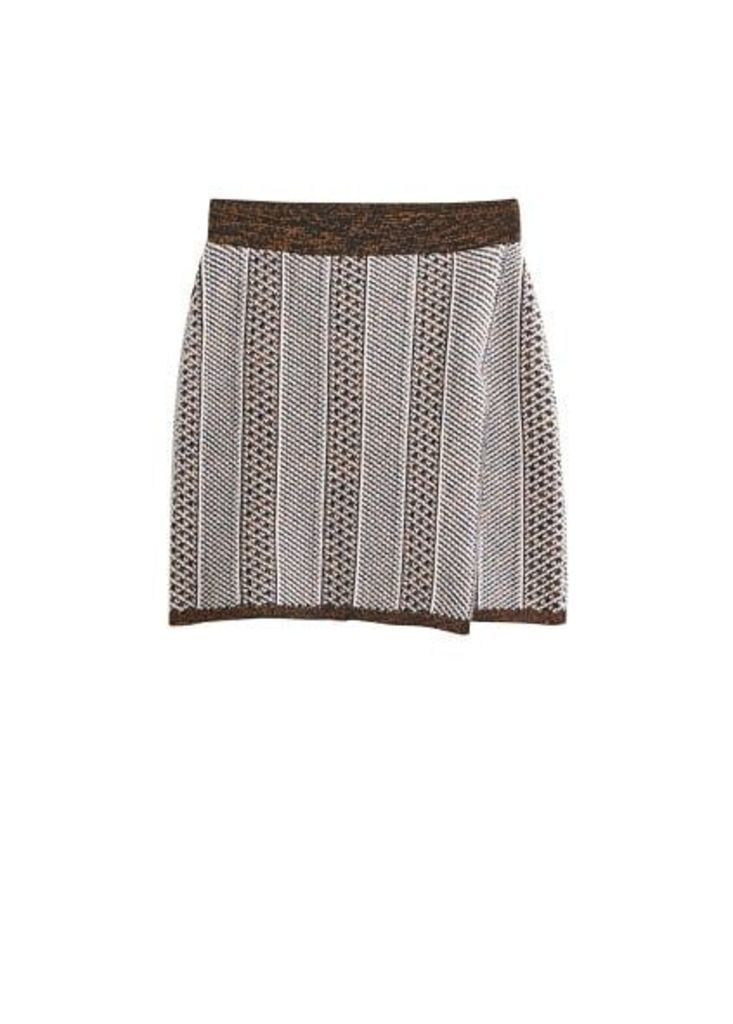 Jacquard cotton-blend miniskirt
