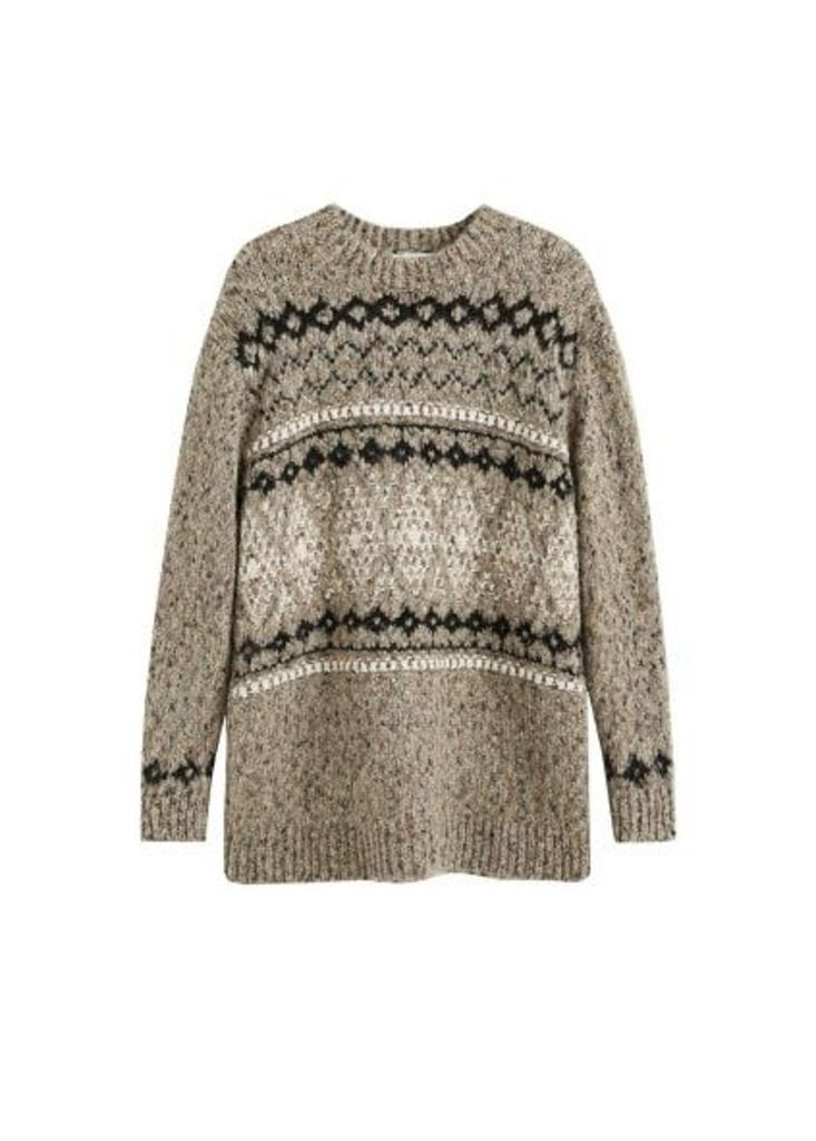 Jacquard knitted sweater