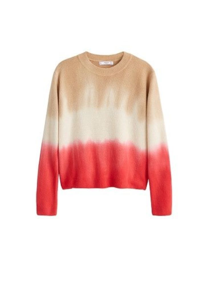 Tricolor knit sweater