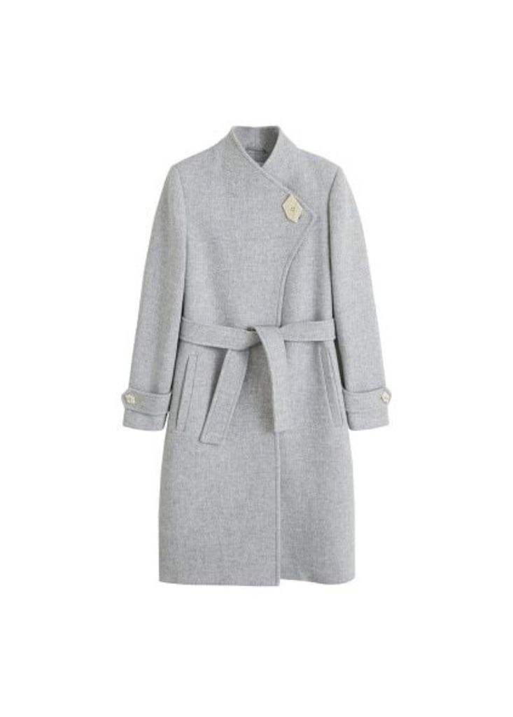Button wool coat