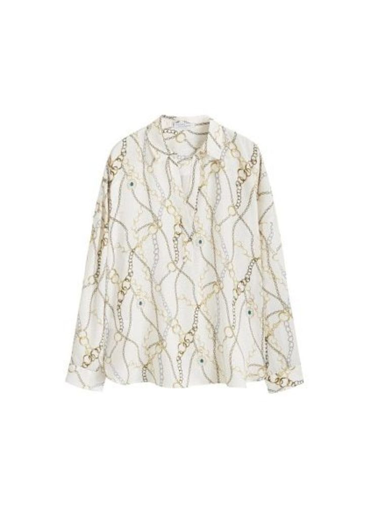 Chain print blouse