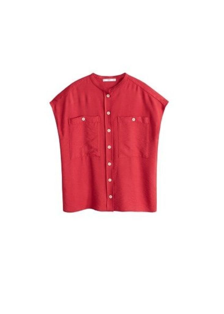 Patch pocket blouse