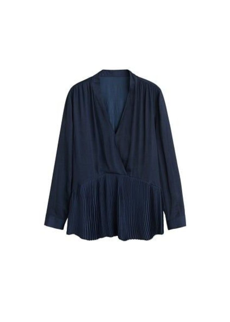 Pleated detail blouse