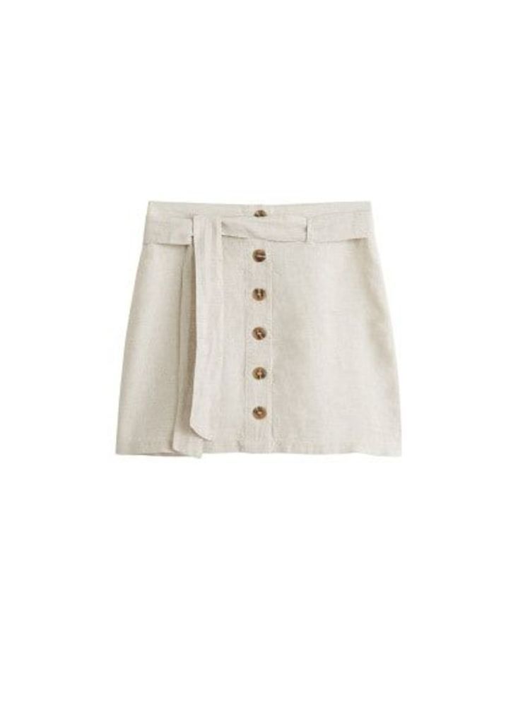 Linen miniskirt