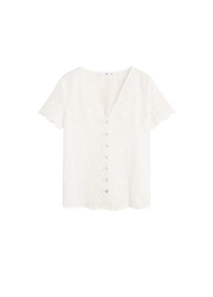 Lace panel blouse
