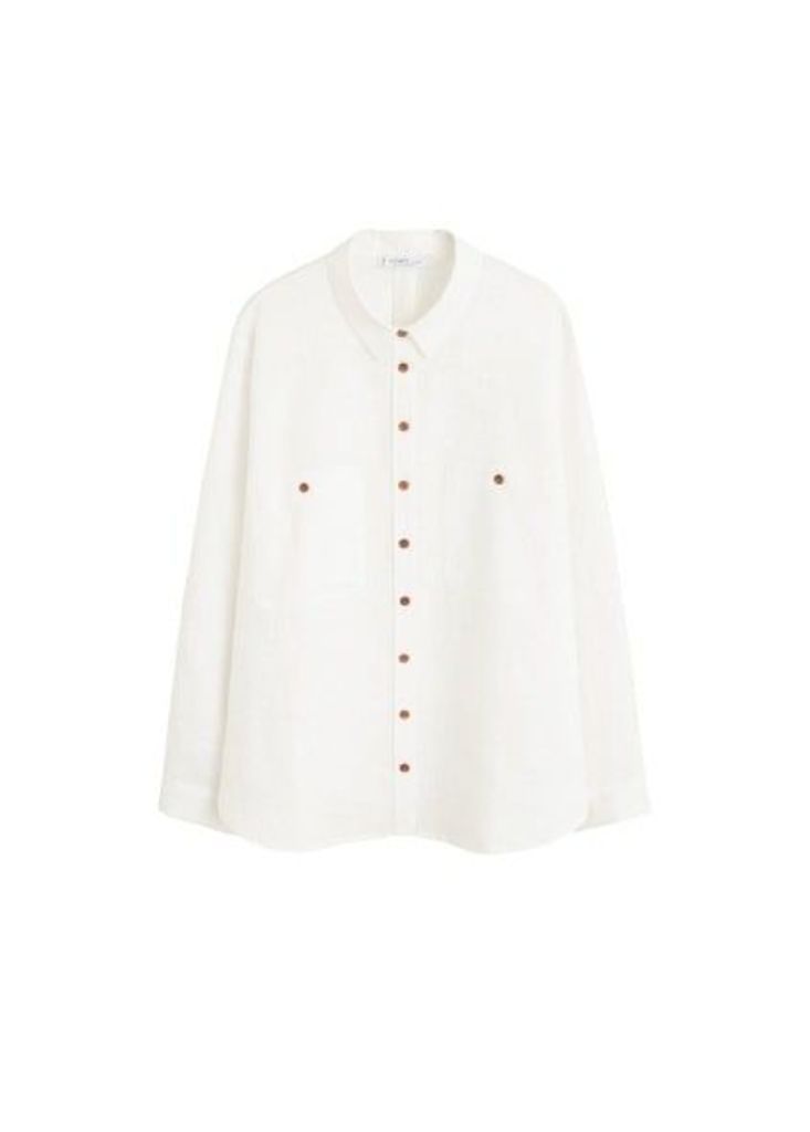 Button linen shirt