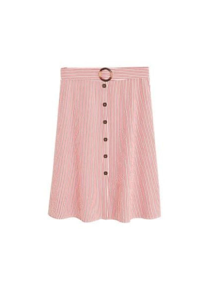 Textured striped skirt