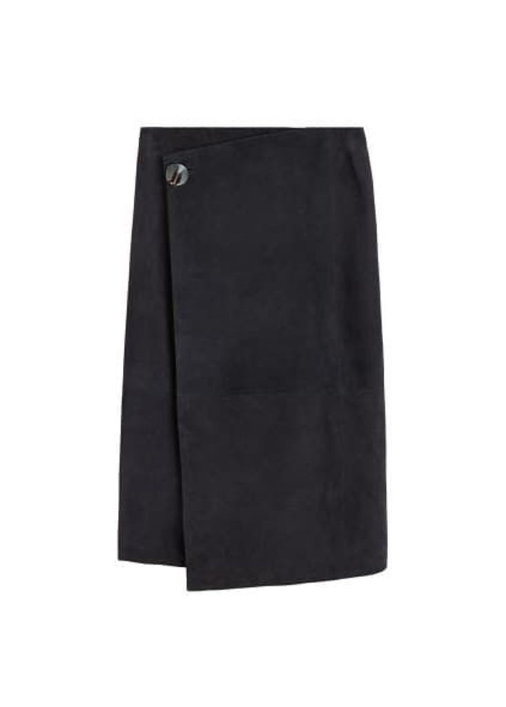 Leather pencil skirt