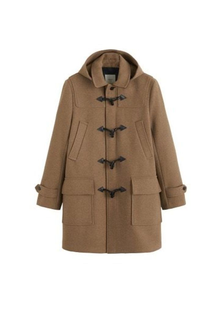 Detachable hood duffle coat