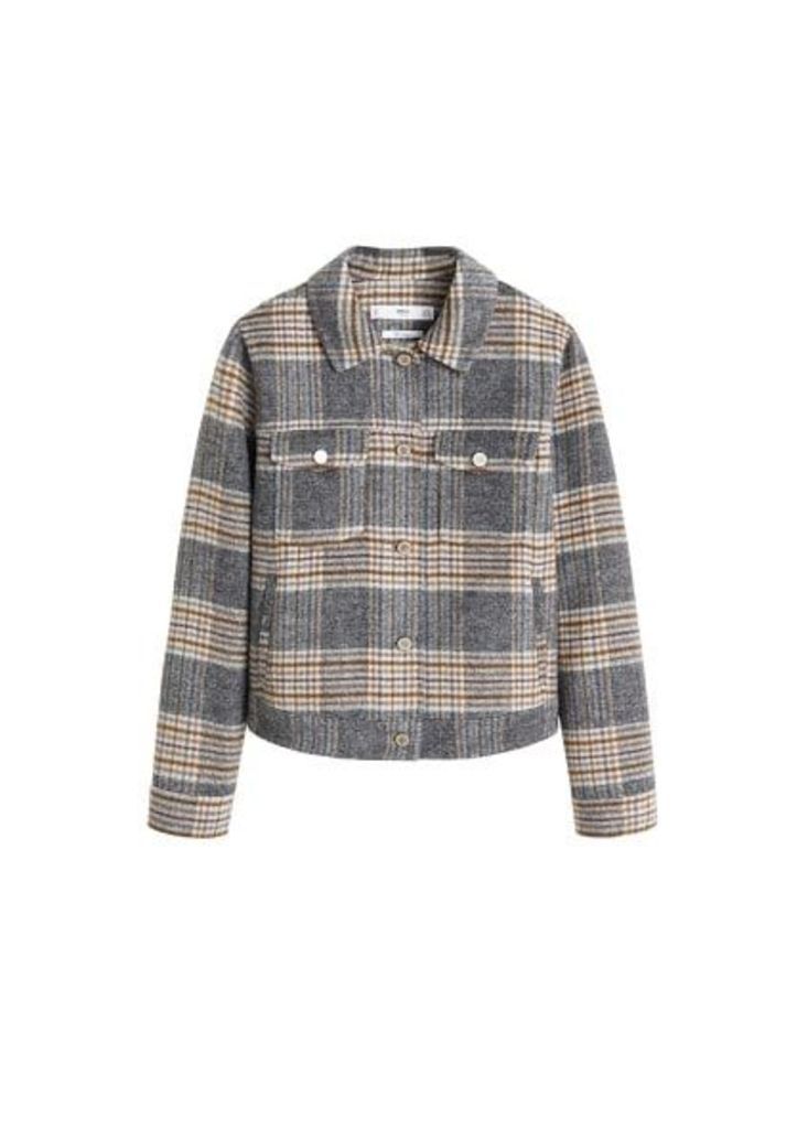 Checked texture jacket