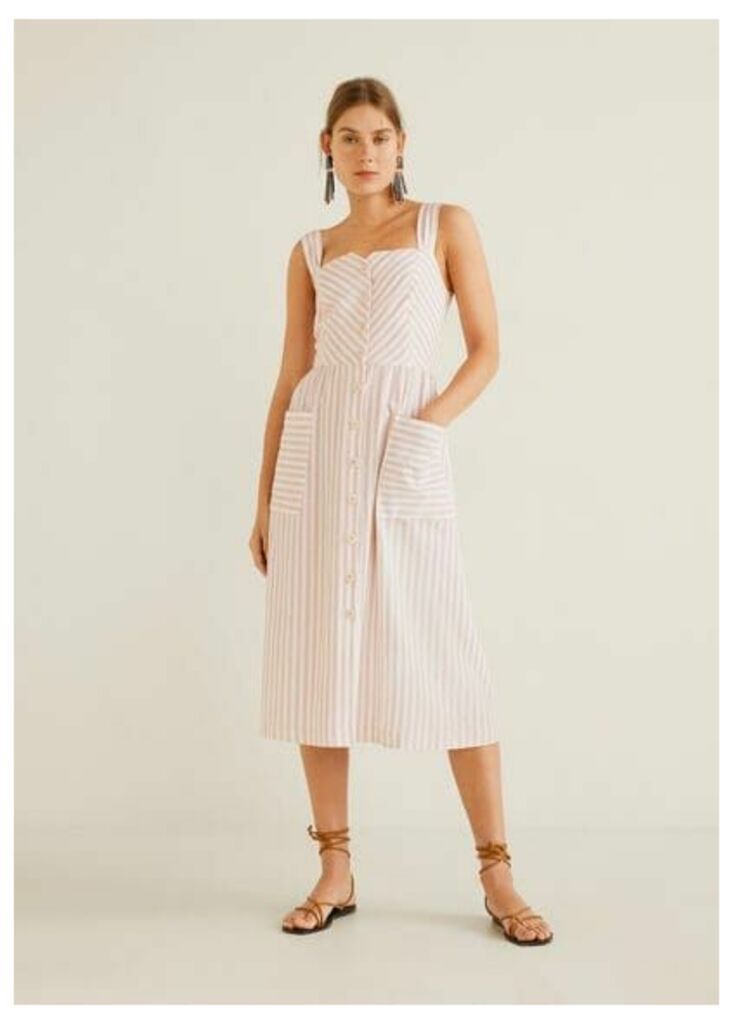 Striped linen dress