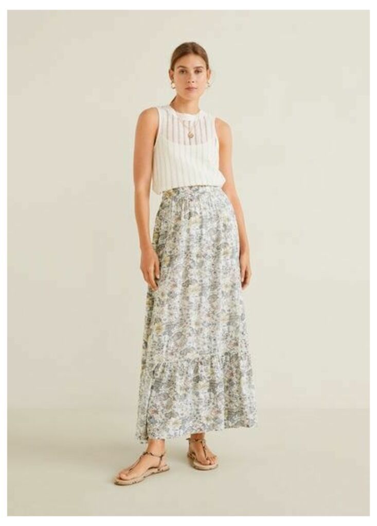 Printed modal skirt