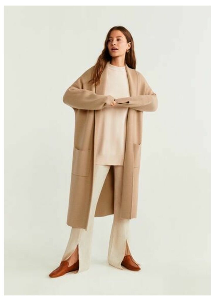 Knitted unstructured coat