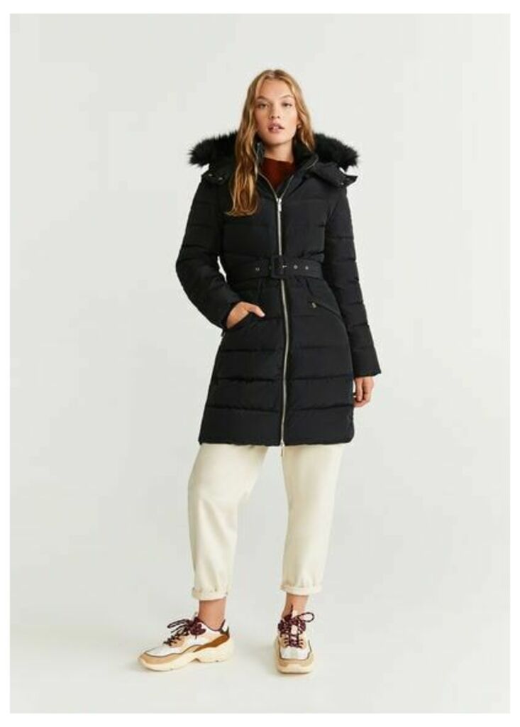 Quilted feather coat