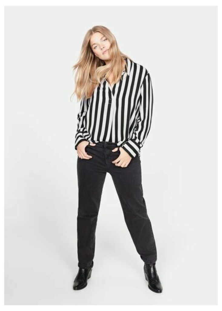 Striped modal blouse