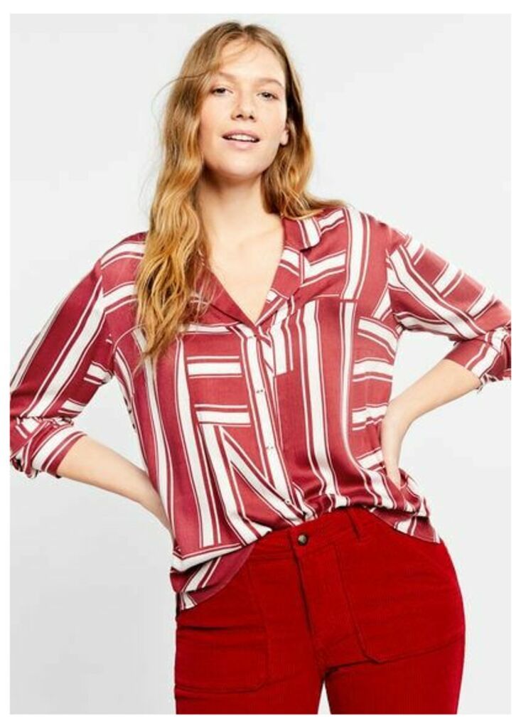 Striped pyjama-style shirt