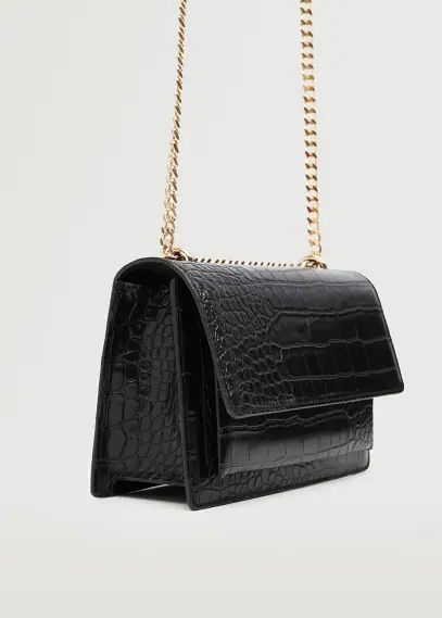 Croco crossbody bag black - Woman - One size - MANGO
