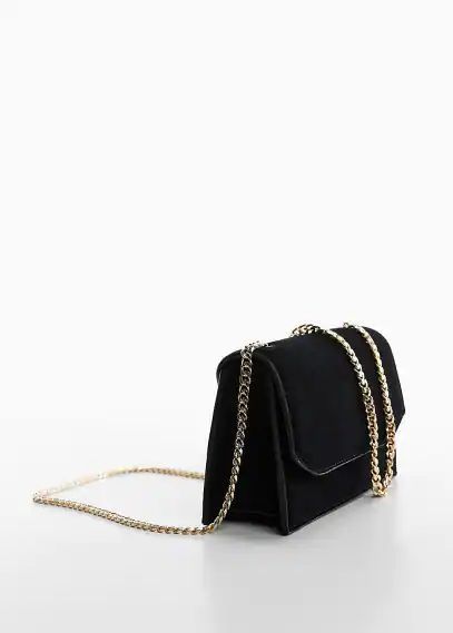 Chain leather bag black - Woman - One size - MANGO